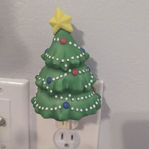 Festive Green Christmas Tree Night Light